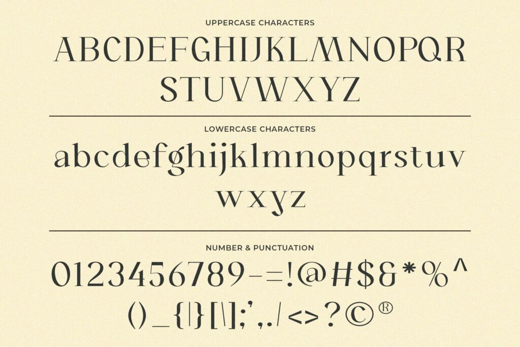 aesthetic beauty serif font