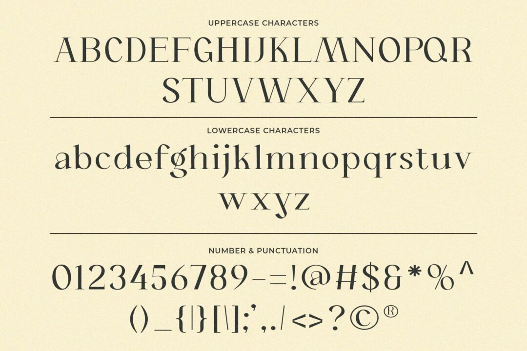 aesthetic beauty serif font