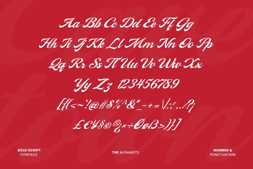bold script font