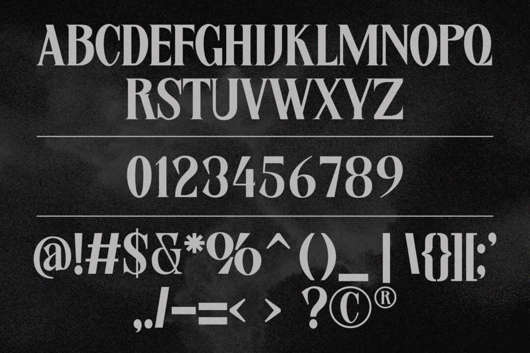 classic bold serif font