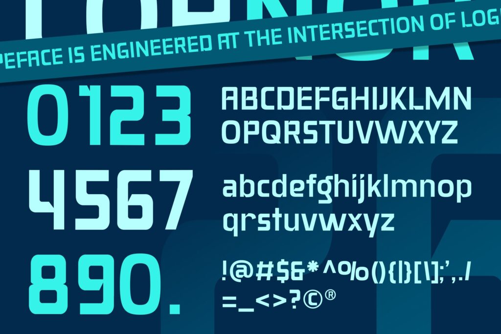 digital precision font