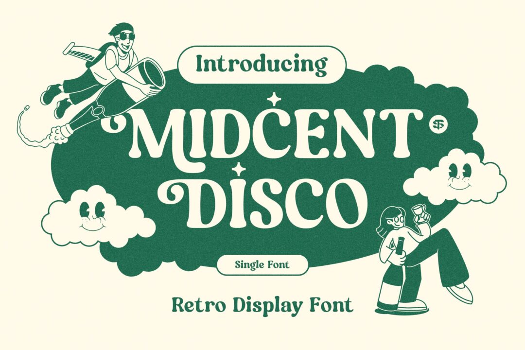 retro display font