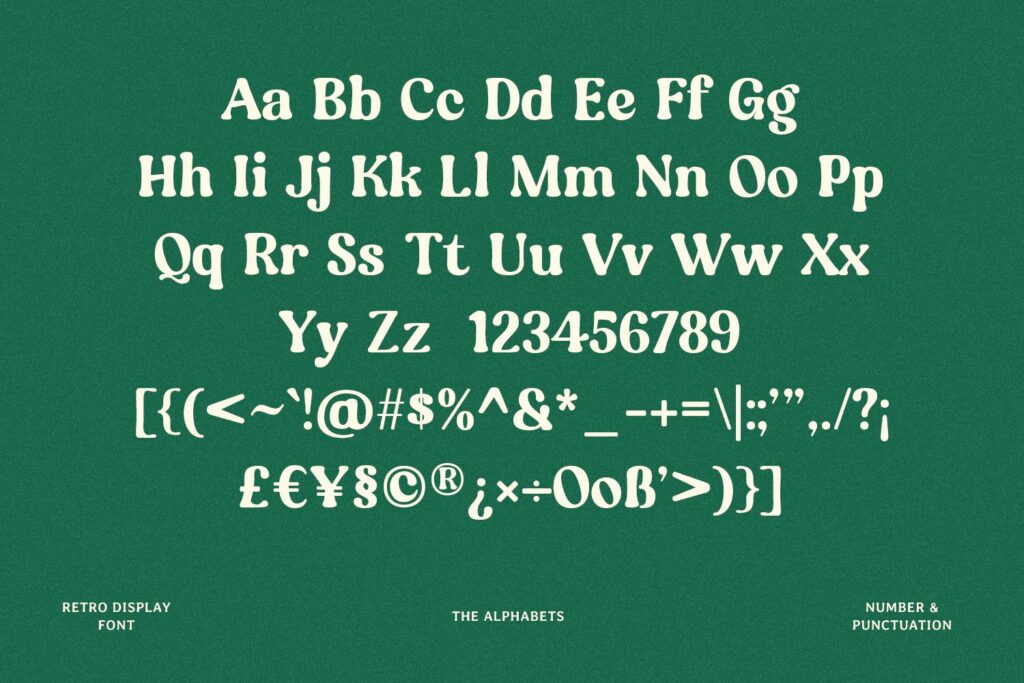 retro display font
