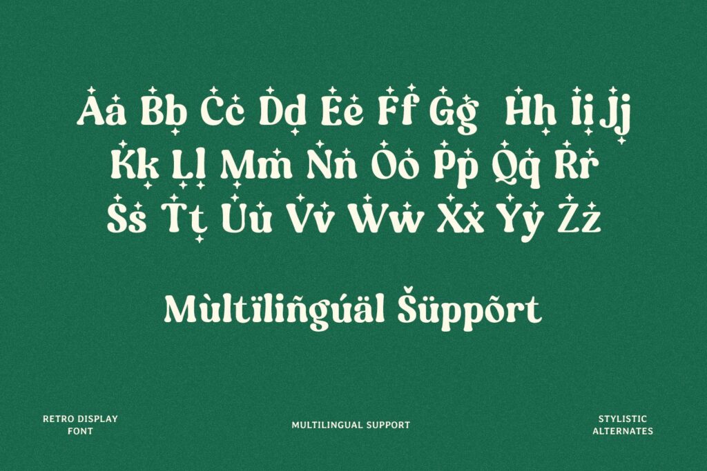 retro display font