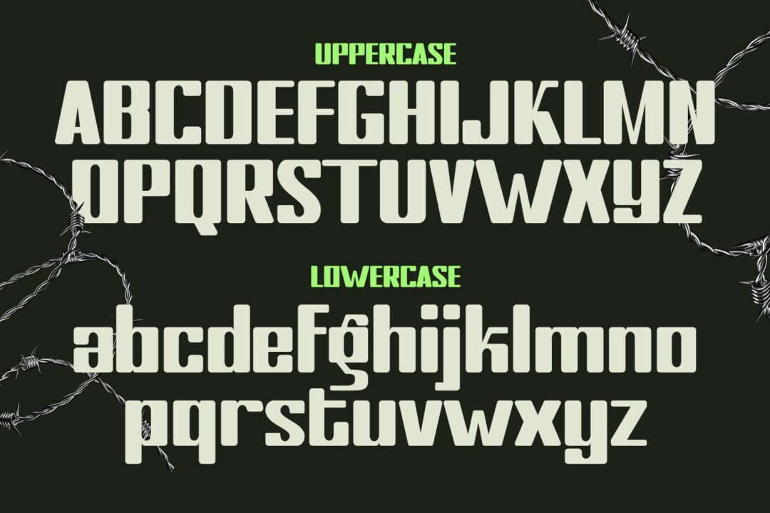 rounded military display font