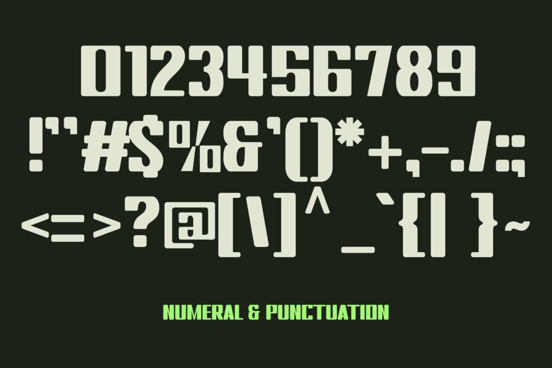 rounded military display font