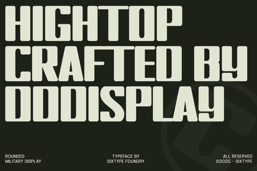 rounded military display font