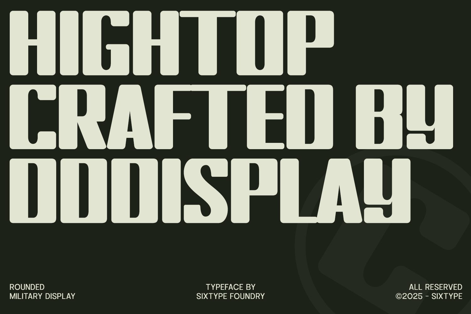 rounded military display font