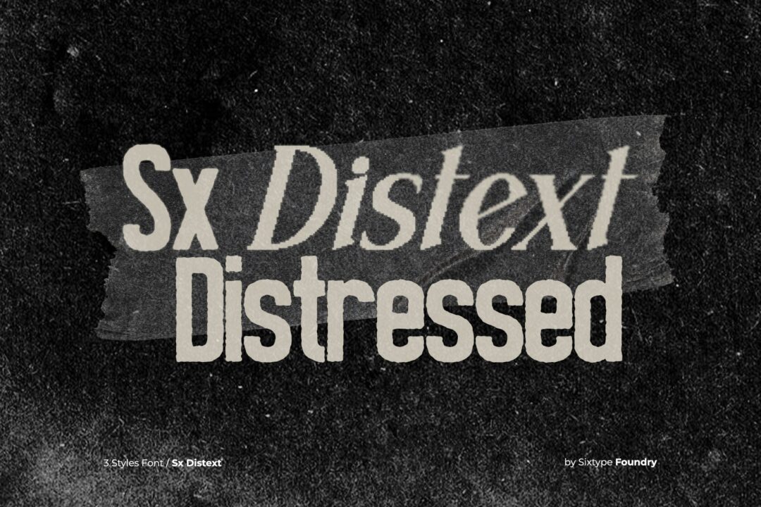 sans distressed family font