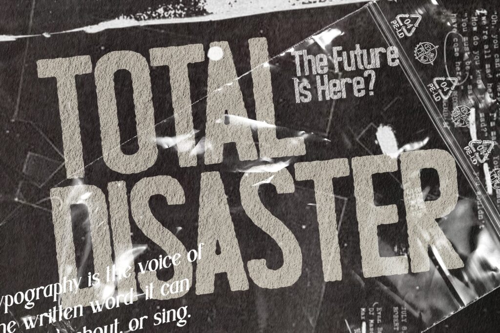 sans distressed family font