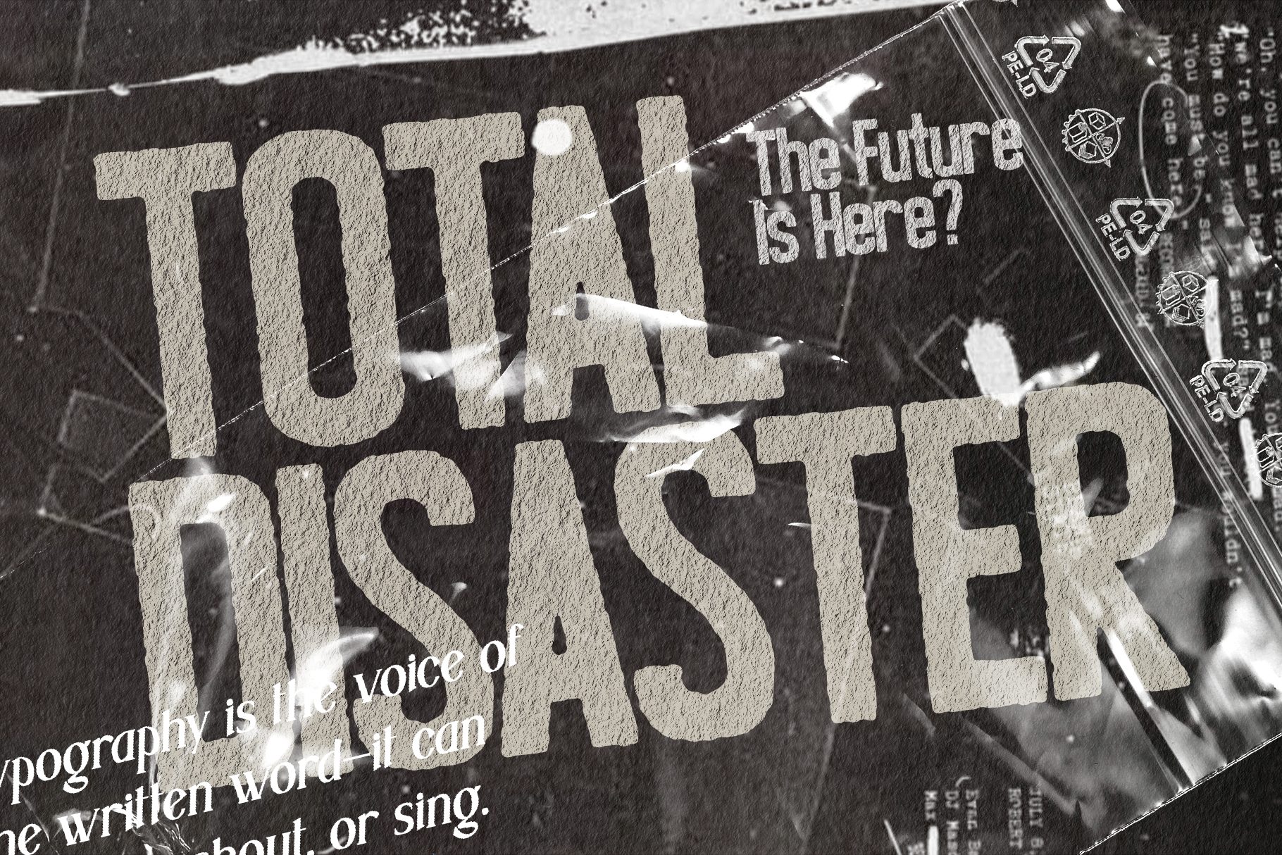 sans distressed family font