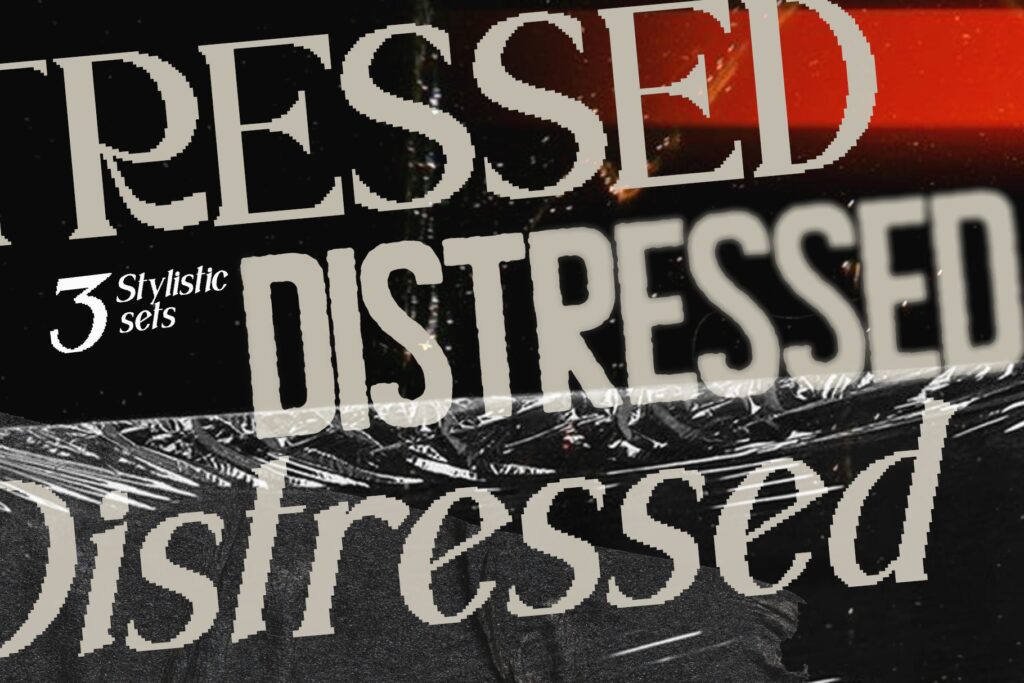 sans distressed family font
