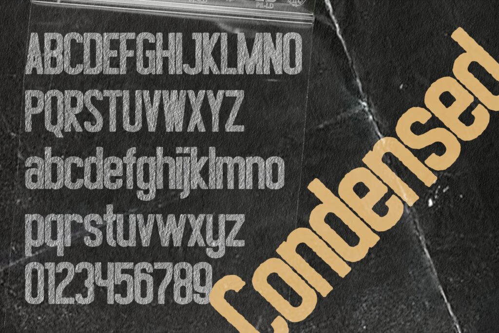 sans distressed family font