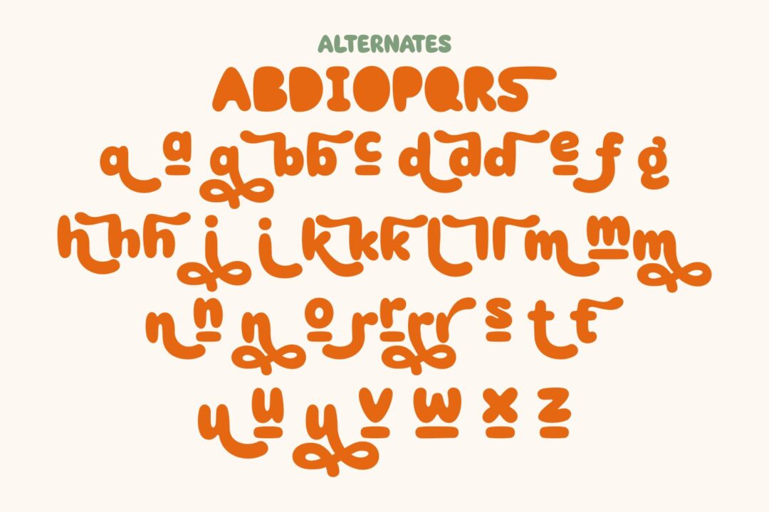 sweet and playful display font