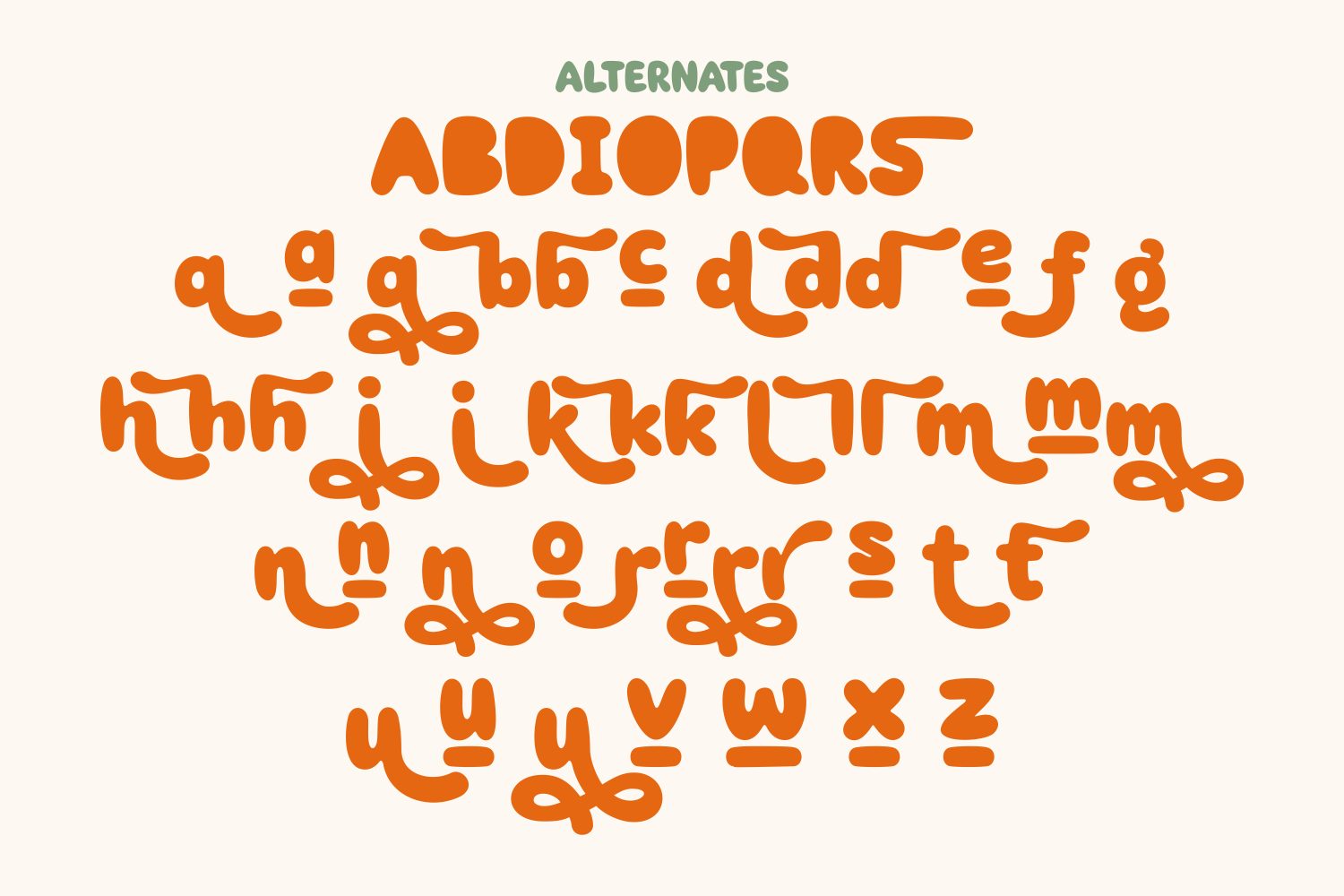 sweet and playful display font