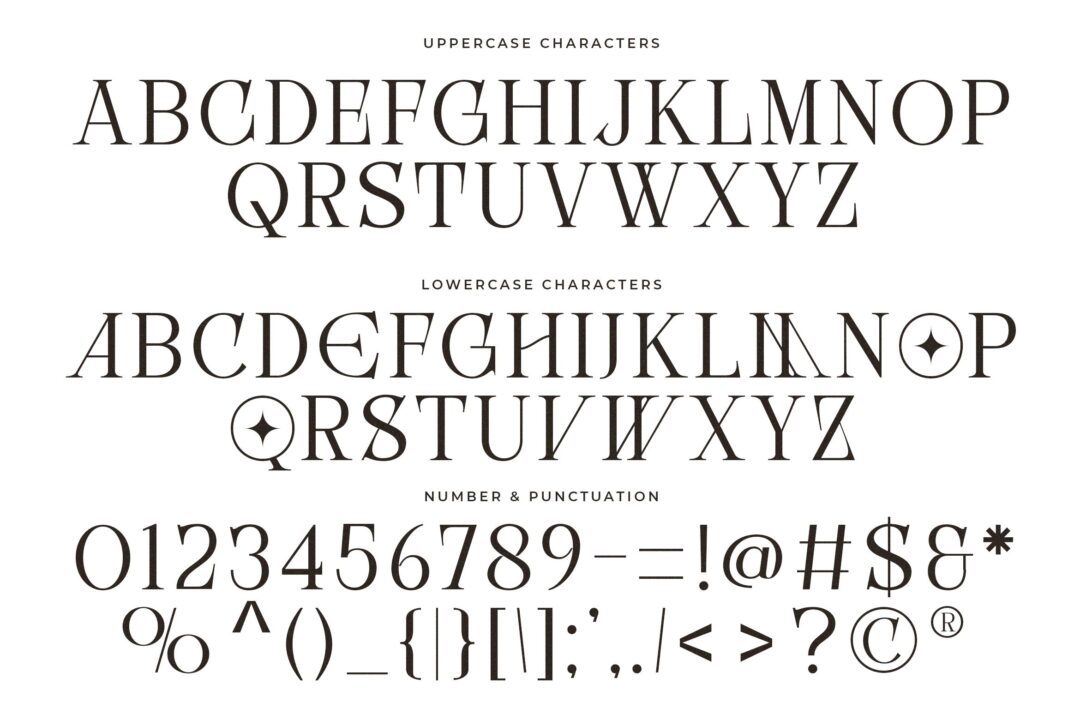 unique elegant serif font