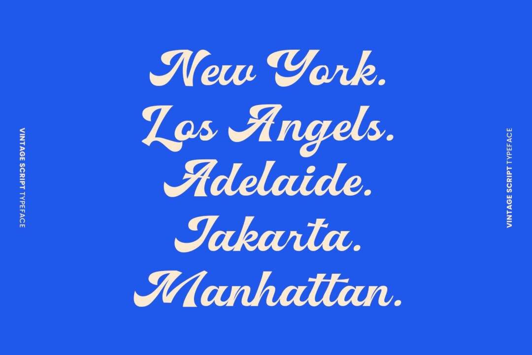 vintage script font