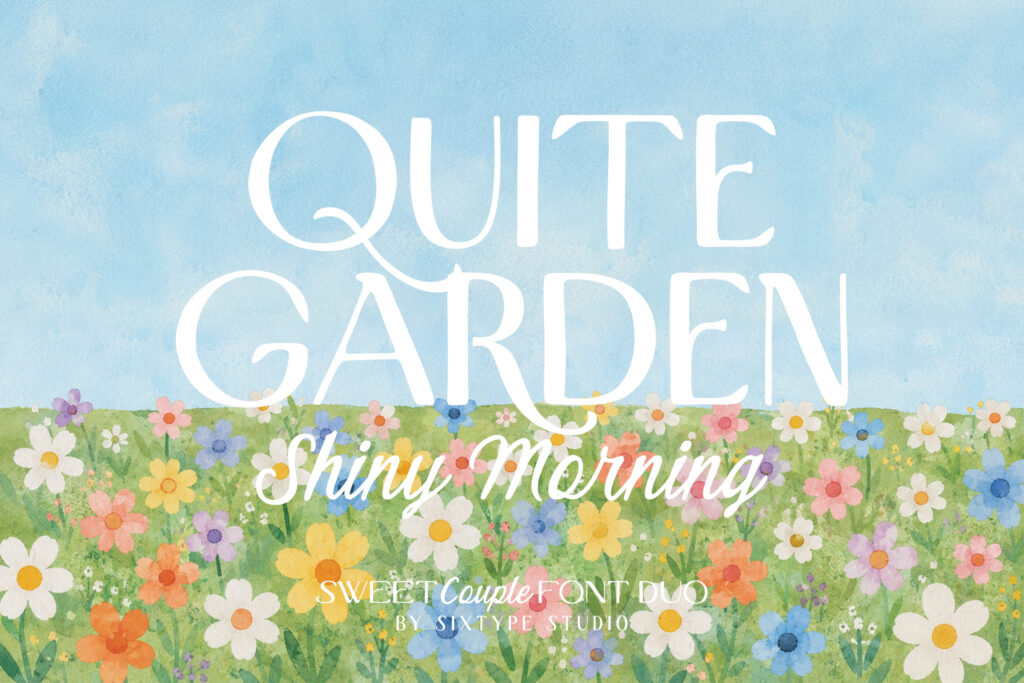 Quiet Garden Font Duo Retro Whimsy